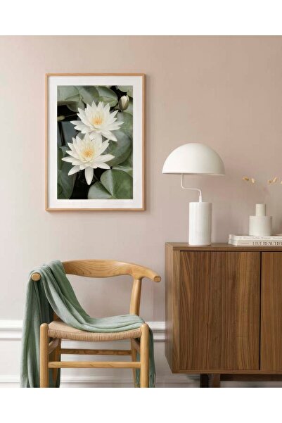 Thetic Imprimeu cu flori de lotus alb