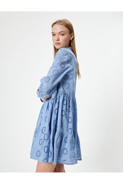 Koton Blue Women's Mini Brode Dress