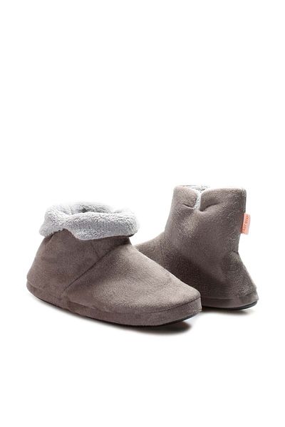 Ayakkabıhane Gray Fleece Unisex Home Boots Ah1E331241201