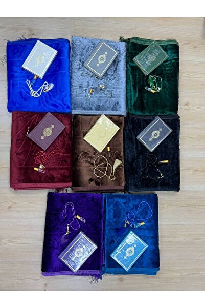 Mercan Hijab Peluş Seccade Hediye Seti