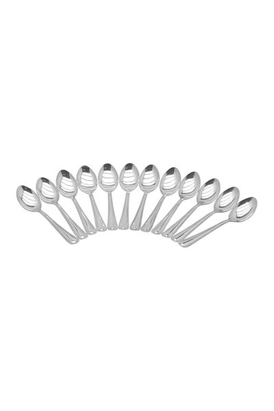 Generic Raj Stainless Steel Royal Dessert Spoon in 12 Piece Set, 22 cm, RC0001, Table Spoon , Ice-cream Spo
