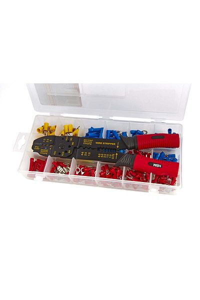 HBM Machines CRIMPING PLIERS AND ELECTRICAL TERMINALS SET 271 PIECES