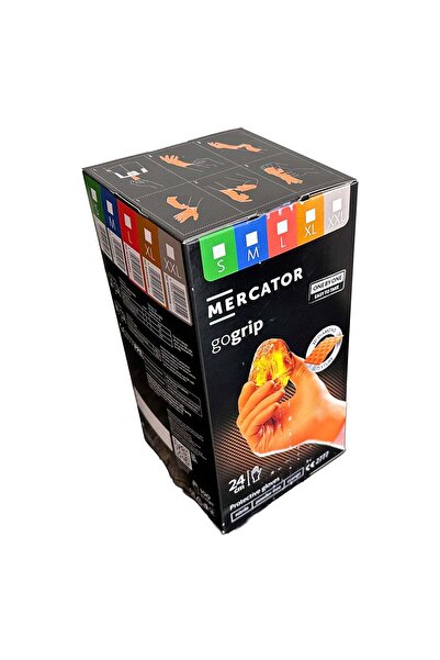 Mercator MANUSI DE NITRIL PREMIUM GOGRIP ONE BY ONE PORTOCALIU, MARIMEA XL, SET DE 100BUC