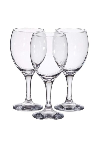Generic Pasabahce Glass Imperial Wine Glass 3 Pieces, Clear