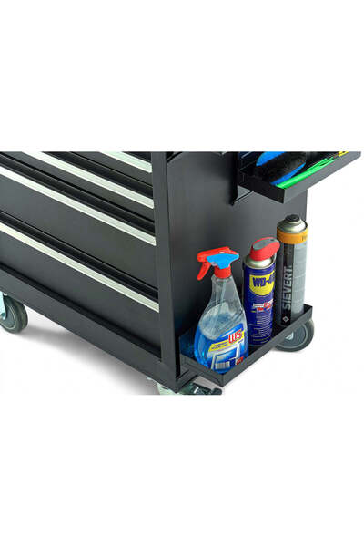 HBM Machines SET 4 POLIȚE MAGNETICE PENTRU DULAP SCULE – NEGRU, ORGANIZARE LATERALĂ, UNIVERSAL, HBM OLANDA