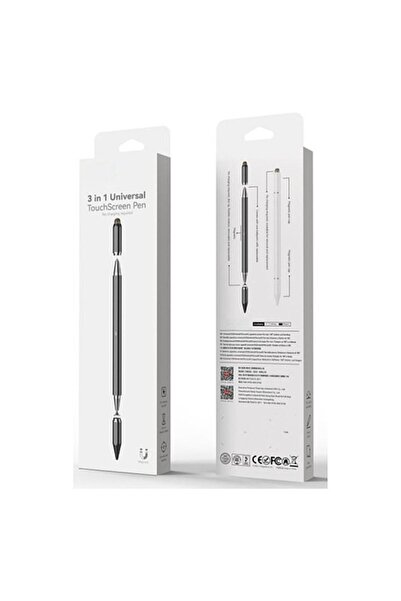 OEM 3 in 1 Capacitive Digital Pen with Interchangeable Tips and Magnetic Holder, Touchscreen Compatible