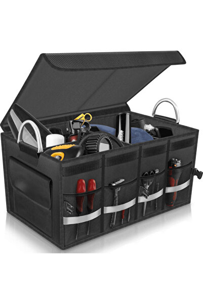 Elindor Organizator multifuncțional pentru portbagaj auto, 3 compartimente, p...