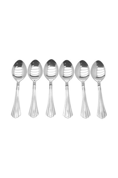 Generic RK TEA SPOON ONIDA , SILVER, RK0036, 6 PC SET