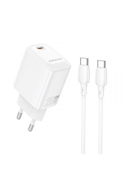 Borofone Încărcător de rețea cu cablu USB-C BN26 Fuente, 20W, 3A, 1 x USB-C (...