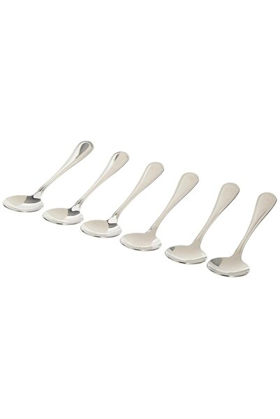 Generic Vague Lino Stainless Steel Soup Spoon 6-Pieces Set Silver, 13-766P