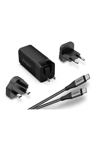 Energizer Încărcător de rețea A65MUC, 65W + cablu USB-C (negru)