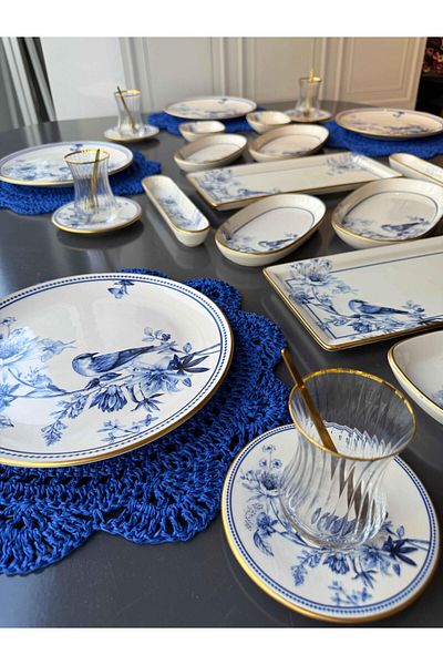 ROSSEV Breakfast Set Grandala 42 Pieces for 6 People