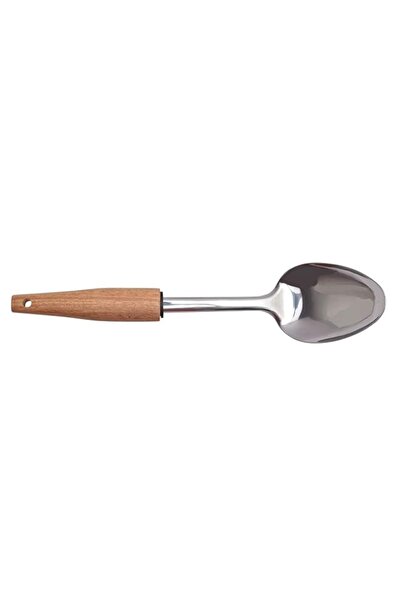 Generic Natural Life Serving Spoon, Silver/Brown, Ac-Ka0133