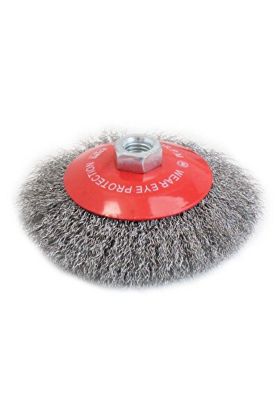 GLOBAL TOOLS CONICAL WIRE BRUSH FOR ANGLE GRINDER 100MM SATRA