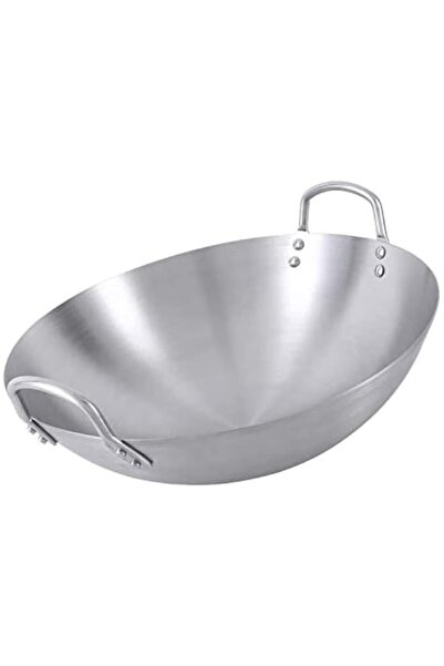 Generic مقلاة ووك صينية من الفولاذ المقاوم للصدأ من BERTY·PUYI غير مطلية كبير...