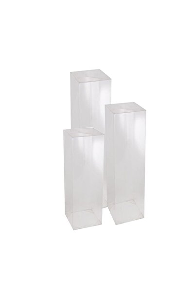 Lamsit Ibdaa Acrylic Pedestals - Plastic Stands - Plinths - Risers - Side Tab...