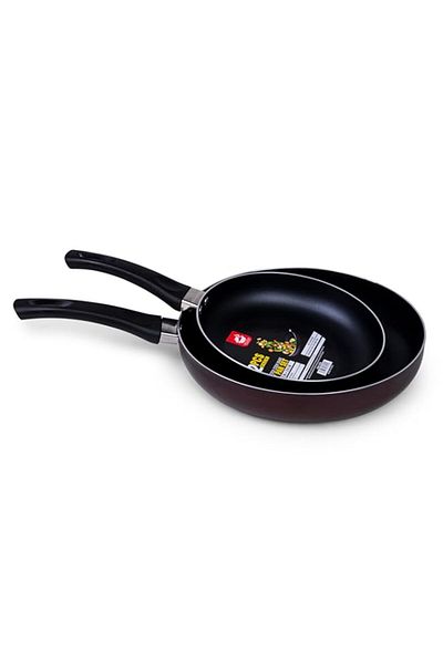 Generic Cuisine Art CKB4-2026 Wilson Aluminum Fry Pan 2 Pieces Set - 20cm & 26cm, Non-Stick Coating Frypan