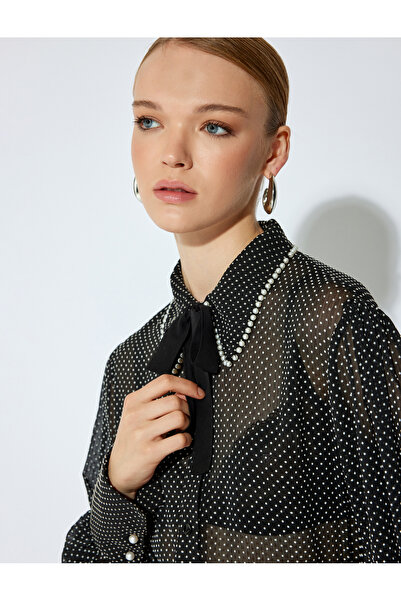 Koton Black Women's Polka Dot Shirt