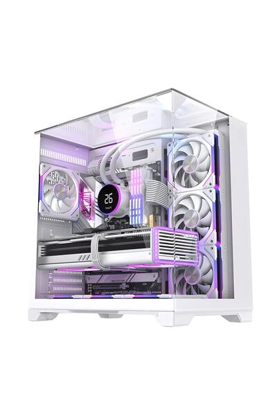SNT Subzero Plus 7 x Argb Fan Uzaktan Kumanda Midi Tower Atx Beyaz Oyuncu Kasası