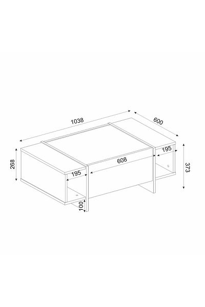 UnicUtil Masa de cafea Luxury Editon, 104 x 60 x 37 cm, Negru