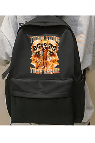 Toum Rucsac de școală unisex imprimat seria Tung Tung