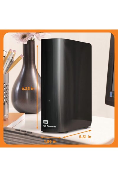 WD 22Tb Elements 3.5" Wdbwlg0220Hbk-Nesn Black External Harddisk