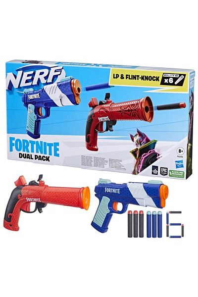 Nerf Pachet dublu Blaster Fortnite - LP și Flint-Knock, 6 proiectile