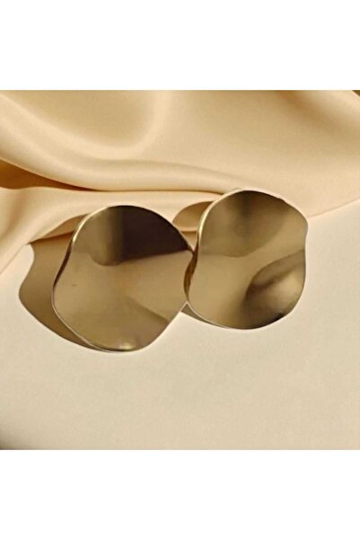 feyza collection Vintage Round Forged Tarnish Steel Earrings