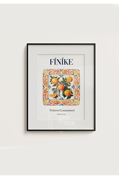 POSTER Antalya Finike Portakal Temalı Çini Çerçevesiz