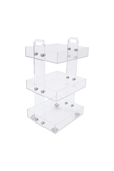 Lamsit Ibdaa عربة أكريليك متعددة الاستخدامات، عربة تخزين متعددة الوظائف بعجلا...