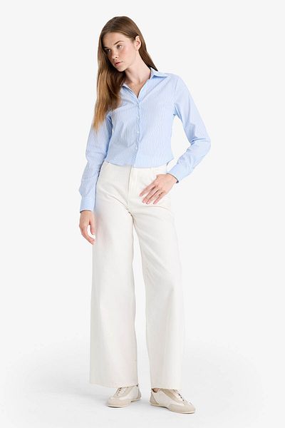 DeFacto Blue Women's Shirt D4013Ax/Be552