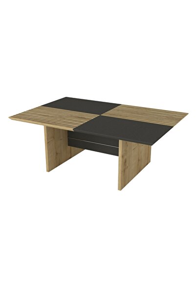 UnicUtil Urban Fusion Coffee Table, UnicUtil, 90 x 60 x 33.8 cm, Anthracite-Natural, UUMC15