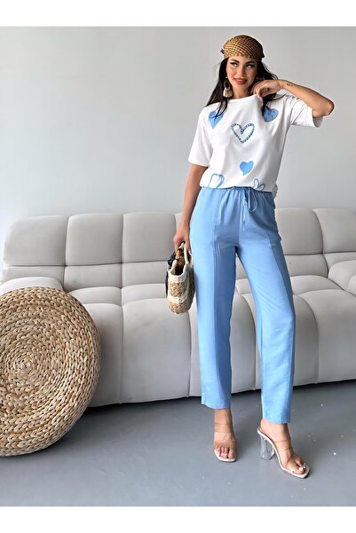 DİMA Tricou cu mânecă scurtă și decolteu Crew Heart Stone