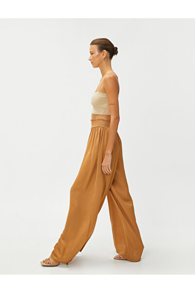 Koton Wide Leg Trousers Elastic Waist