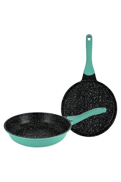 Generic Winsor Cast Aluminum Granite Long Lasting Cookware, 2 Pieces, Black