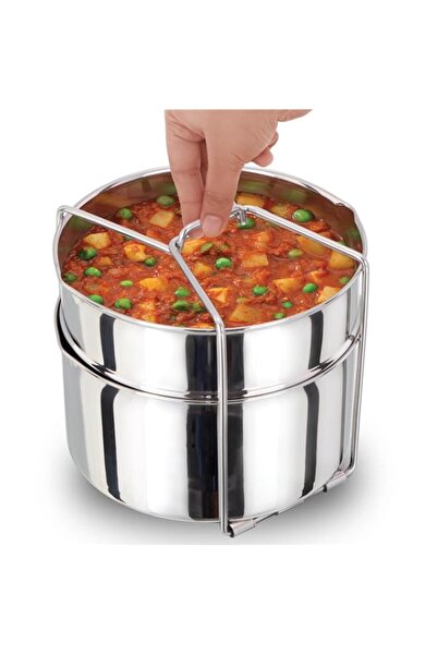 Generic طقم هوكينز من طبقين من الفولاذ المقاوم للصدأ، فاصل للطهي، أواني طهي ا...