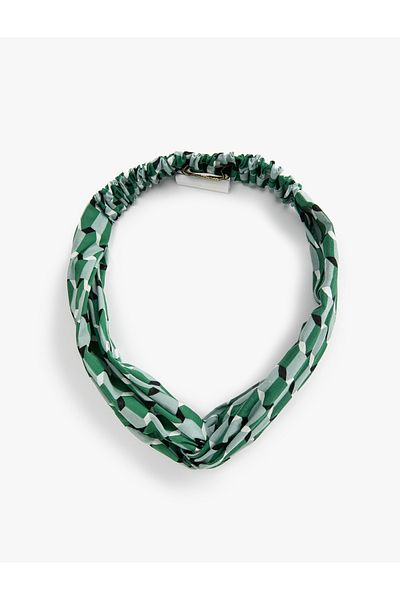 Koton Hairband Geometric Patterned Elastic Cotton