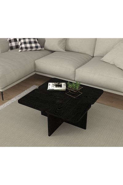 UnicUtil Masa de Cafea, Bold Contrast, UnicUtil, 70 x 70 x 35 cm, Negru, UUMC21