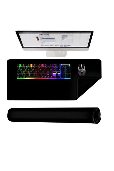 Izoxis Anti-Slip Mouse and Keyboard Pad 90 x 45 Black