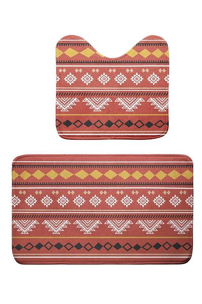 OEM Set covoras de baie traditional, 100% microfibra, rosu
