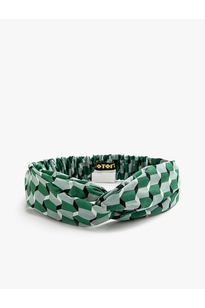 Koton Hairband Geometric Patterned Elastic Cotton