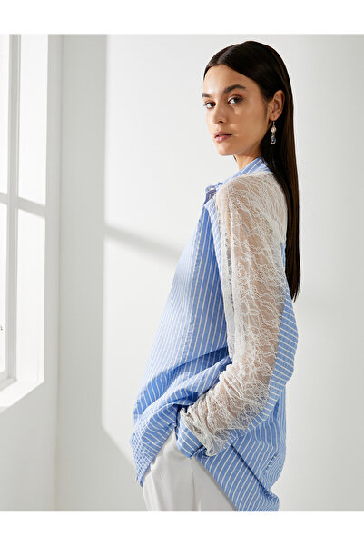 Koton قميص دانتيل بأكمام طويلة وأزرار