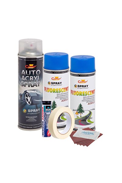 Avex Kit complet reparatie si vopsire jante culoare Albastru Fluorescent, V2