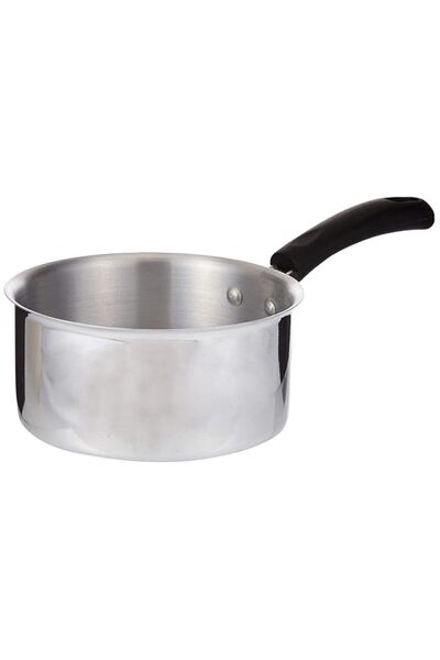 Generic Raj Aluminum Saucepan with Black Handle ,18 cm, RSSP22, Tea Pan , Rice Pan , Sauce Pan , Milk Pan ,