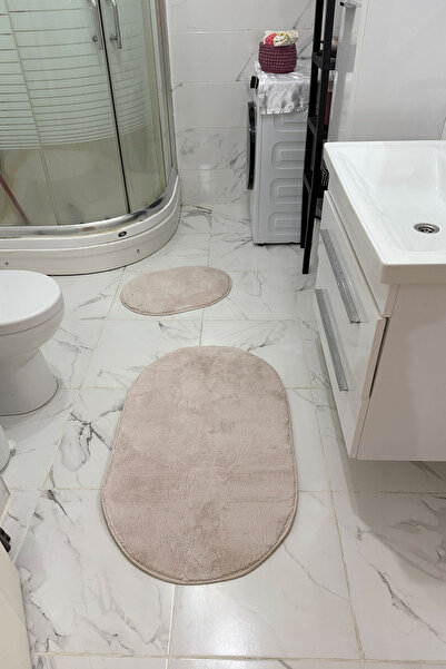 THEMODERNHANE Σετ χαλιών μπάνιου Post Plush που πλένονται στο πλυντήριο Αντιο...