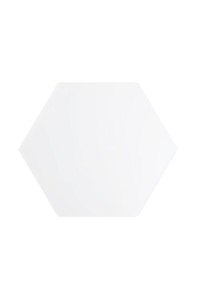 Lamsit Ibdaa Acrylic Hexagon 3mm Thick Pack of 16 (6 x 7 cm, White)