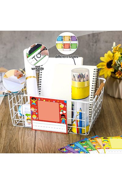 Saharaz 36 Pcs Kids Photo Nameplates,for Desk Kids Name Tags Labels Stickers with Photo Space Self(Kids)