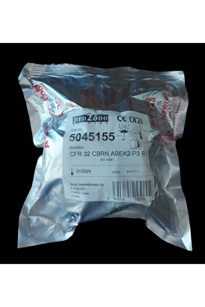 kho military design Scott Pro 2000 CFR 32 CBRN ABEK2-P3 RD Filitre (Sıfır Ürün)
