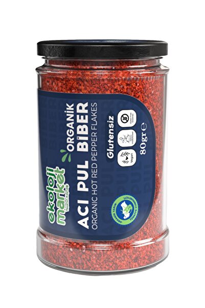 Ekoloji Market Organik Glutensiz Kavanoz Acı Pul Biber 80 G