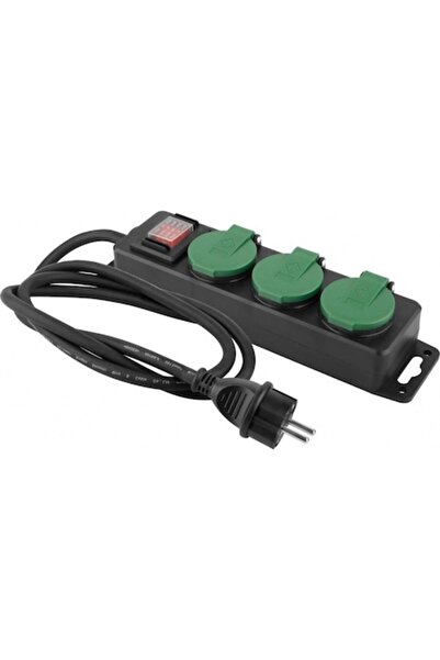 SGTT Prelungitor de exterior cu întrerupător și 3 prize, lungime 3 m, max. 3680 W/16 A